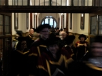Leaving the Whitworth Hall after the ceremony